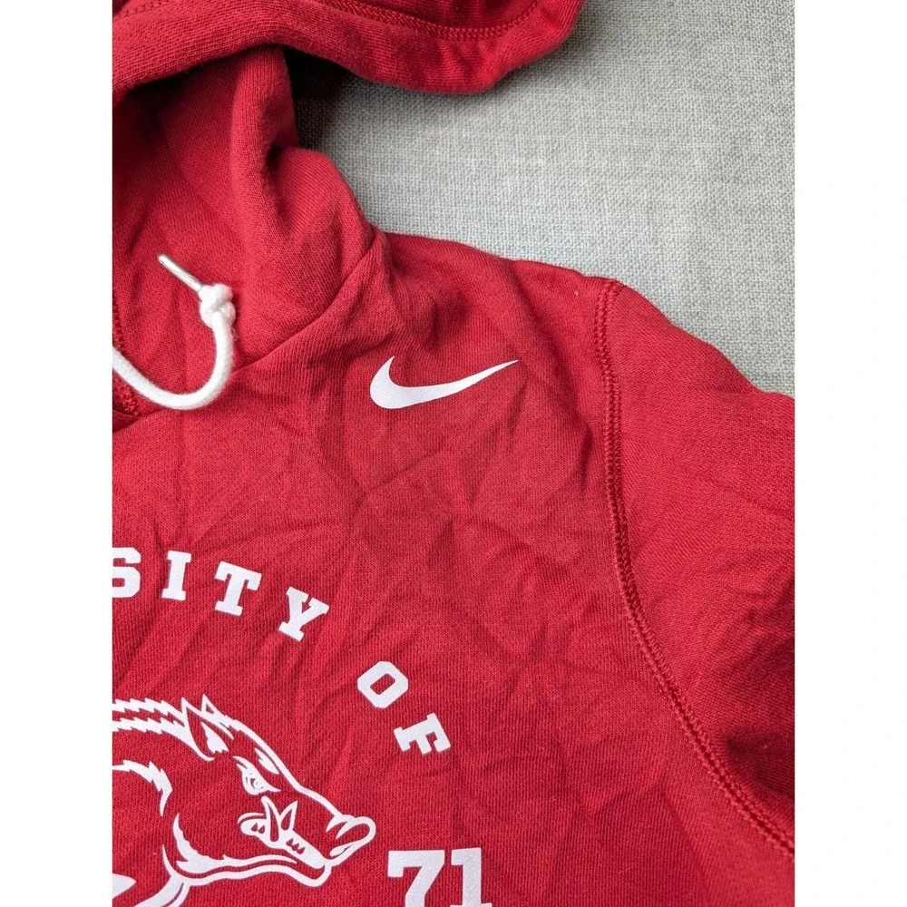 Nike Arkansas Razorbacks Hoodie Womens Medium M Red University 1871 Pullover NWT